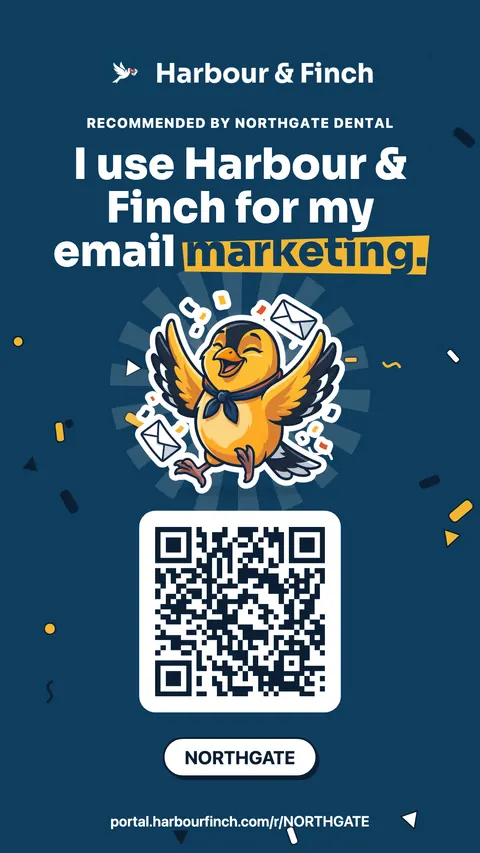 Story graphic with the referrer’s code and QR, drawn in the website’s look