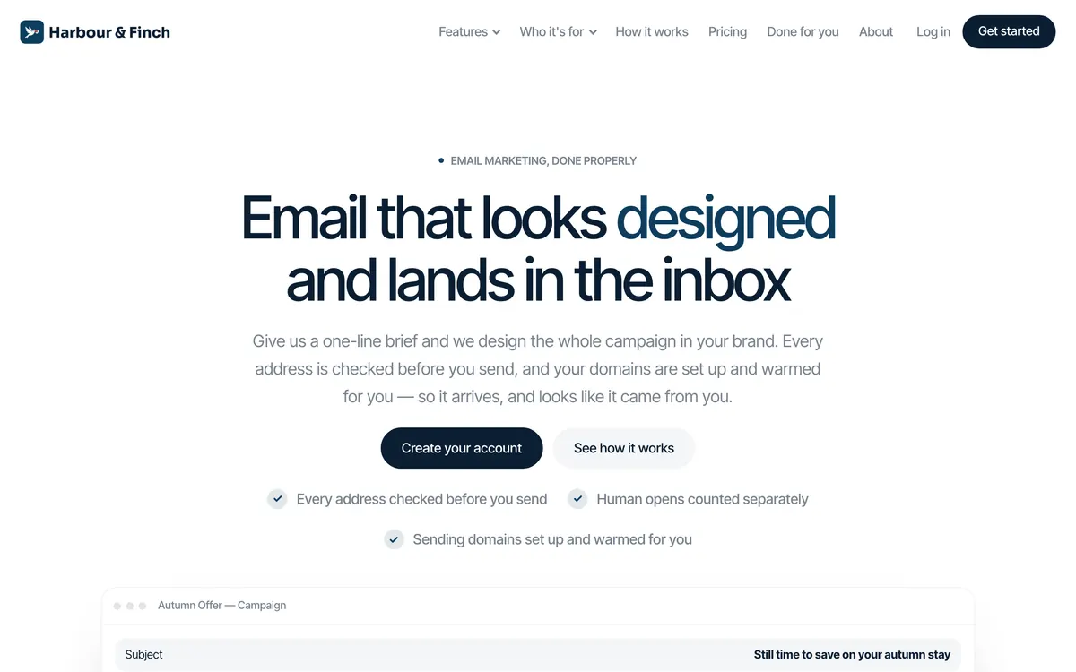 Minimal: the home page in the Minimal language